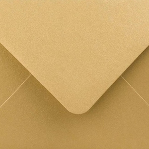 Buste dorate 5x7 perla metallizzata 133 mm x 184 mm gommate. Adatte per biglietti di auguri, Natale, inviti, cancelleria per matrimoni