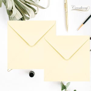 6.5&quot; x 6.5&quot; Ivory Cream Envelopes 165mm x 165mm Square Gummed