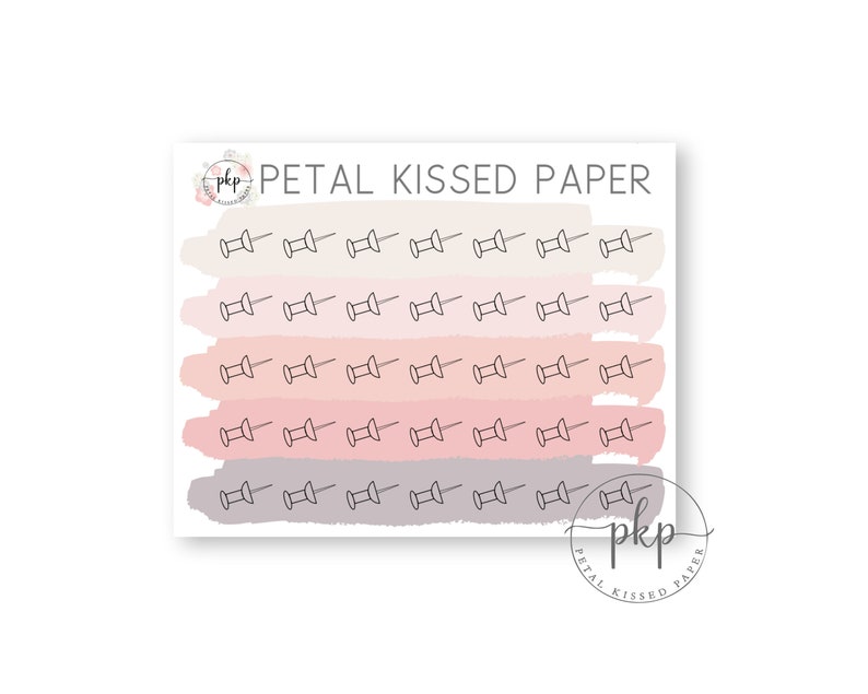 Push Pin Planner Stickers. Functional Icon Reminder Stickers - Etsy