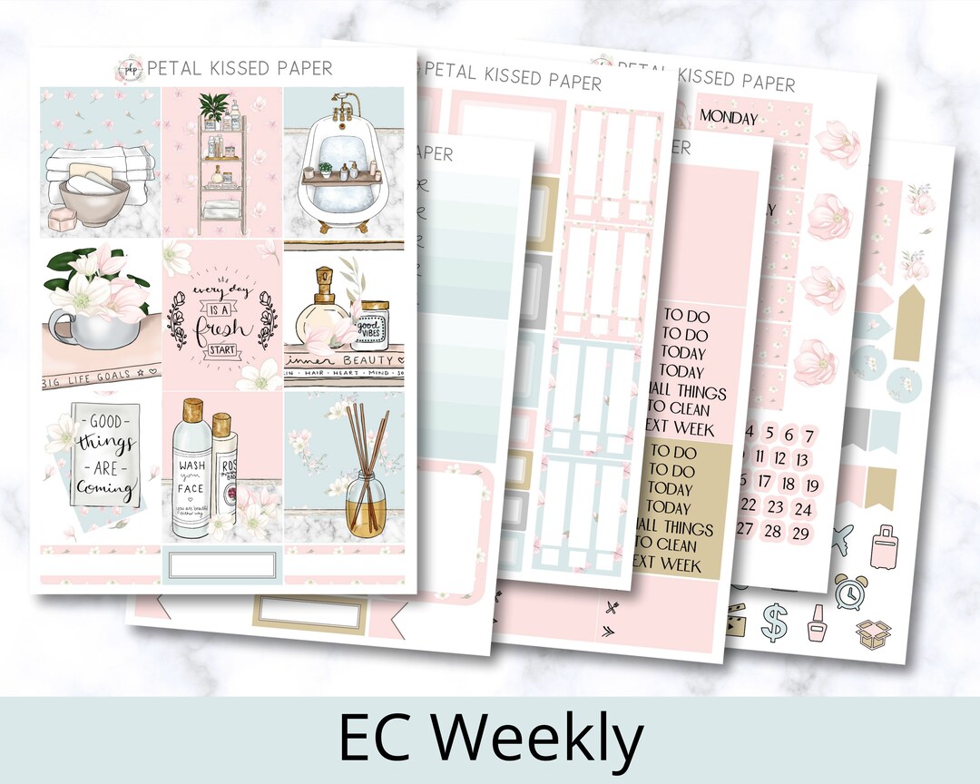 Weekly Planner Sticker Kit Sized for Vertical Planners Self - Etsy