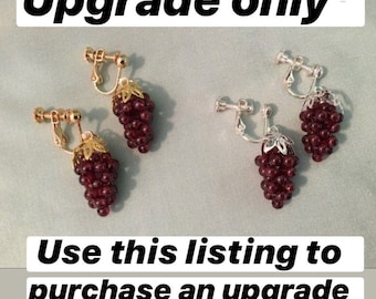 NON Pierced UPGRADE only, Change your Earrings to Non Pierced, Adjustable Screw back Clip On style, must purchase with earrings listing