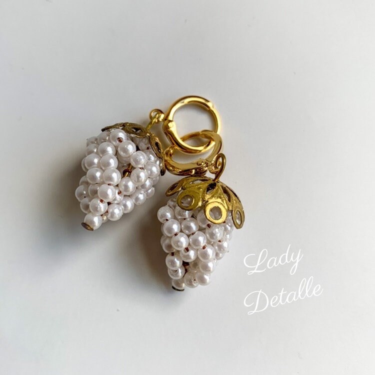ピアス [PRIMAUTE] Grape Ball Earring Basic Collection ピアネッタピアスブラックダイア | AURORA