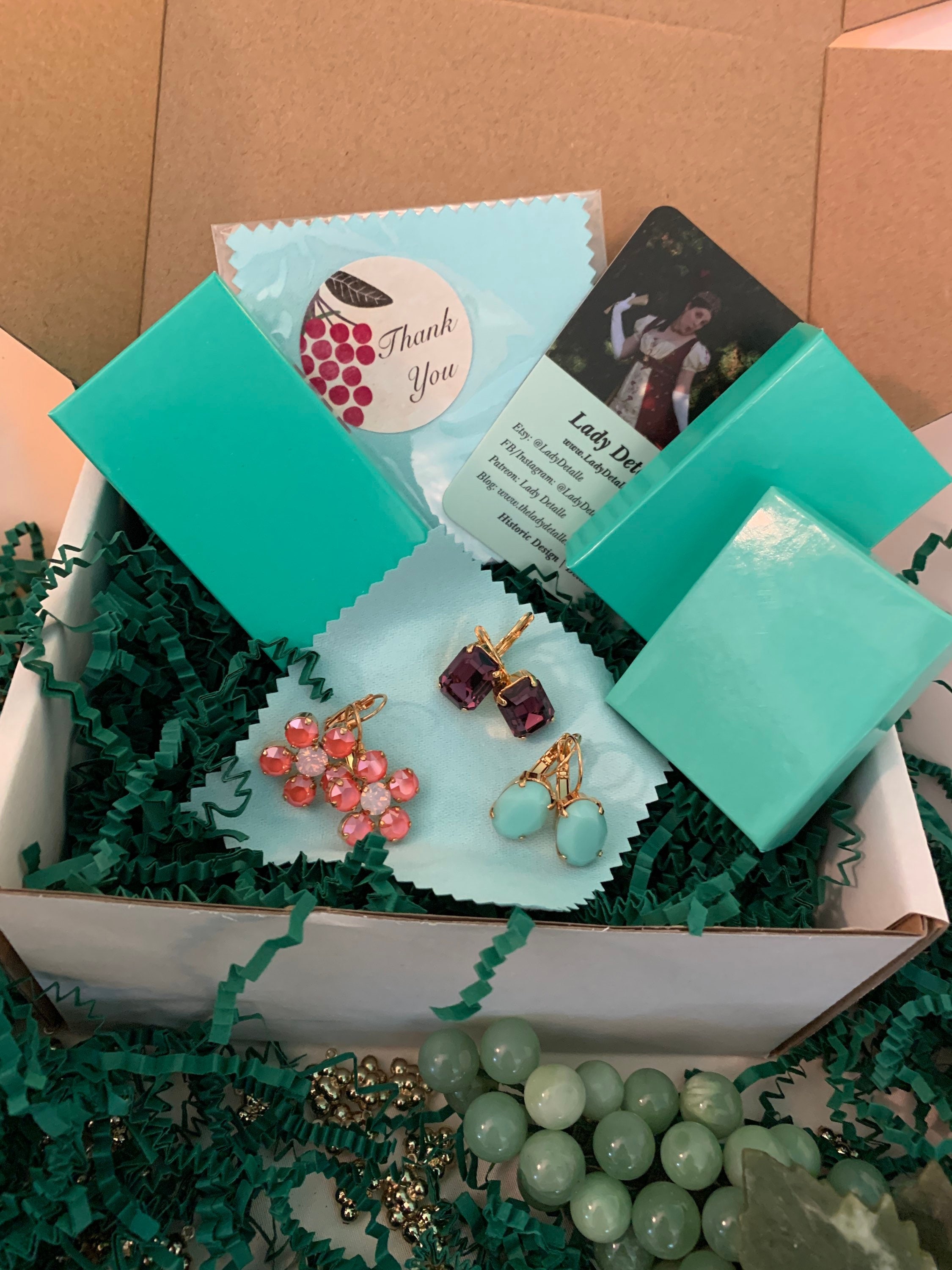 LD Jewelry Mystery Box, 3 PAIRS of Mystery EARRINGS Pairs Surprise Box Set, Historic Reproduction Jewelry Special Price Mystery Jewelry Gift