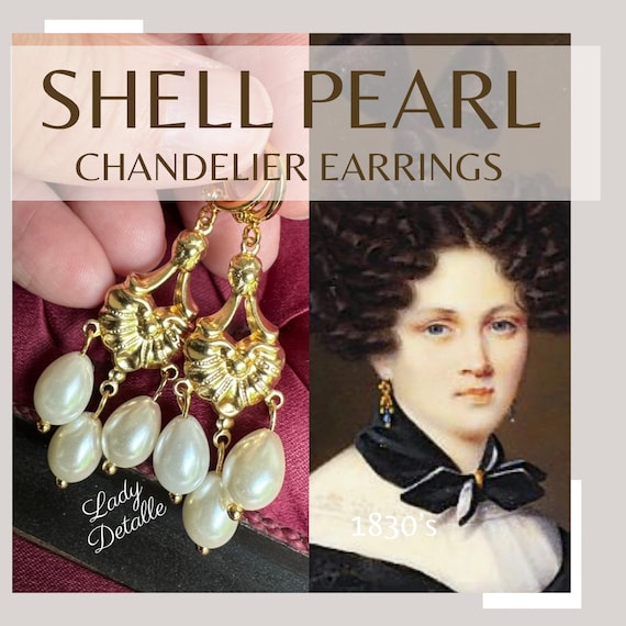Mother of Pearl Earrings with Orange Melon Gold-plated Leverbacks Mother of Pearl Earrings with Orange Melon Gold-plated Leverbacks