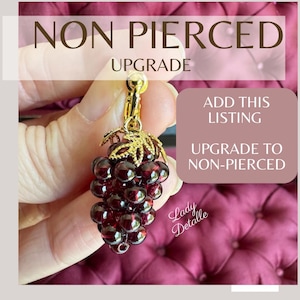 NON Pierced UPGRADE only, Change your Earrings to Non Pierced, Adjustable Screw back Clip On style, must purchase with earrings listing