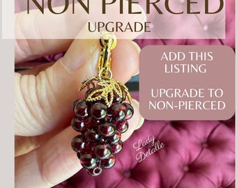 NON Pierced UPGRADE only, Change your Earrings to Non Pierced, Adjustable Screw back Clip On style, must purchase with earrings listing