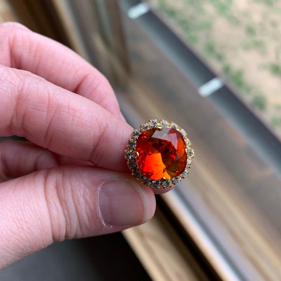 CRYSTAL RING ORANGE CRYSTAL RING ORANGE