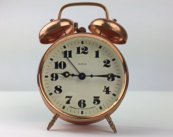 Working Vintage Clock "Kiple" - Vintage clock - mechanical alarm clock - Vintage Alarm Clock - Working clock - Made in Czechoslovakia