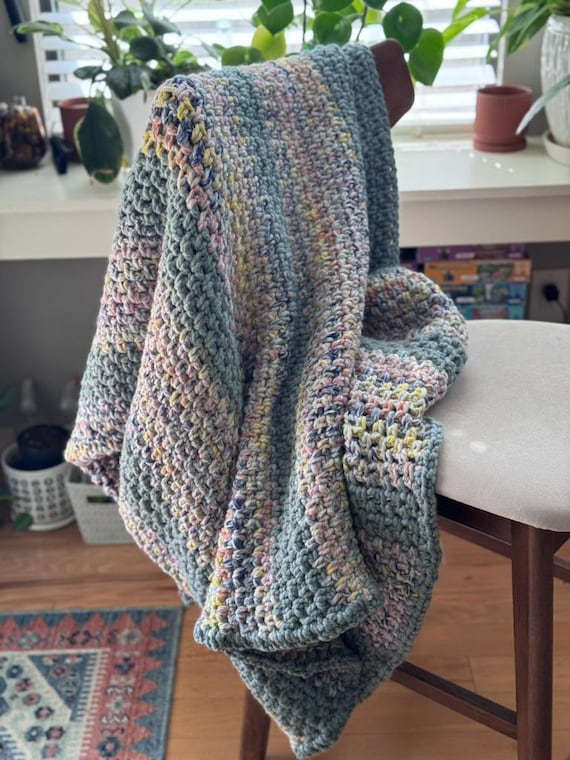 Summer Succulent Throw Blanket | Crochet Afghan