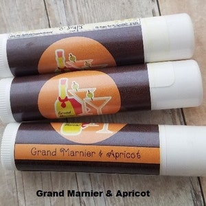 All natural lip balm/ GRAND MARNIER & APRICOT/ flavored lip balm/ chapstick