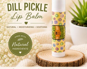 Lip balm Dill Pickle Flavored Lip Balm: All Natural Beeswax