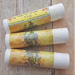 All natural lip balm/PEPPERMINT ROSEMARY / flavored lip balm/ chapstick/ beeswax lip balm