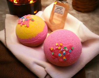 BATH BOMB with toy ring for kids/  girls bath bomb gift set for children/ ring bath bomb