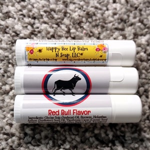 All natural lip balm/ RED BULL TYPE/ flavored lip balm/ chapstick