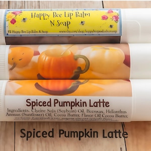 Spiced Pumpkin Latte Lip Balm: Natural Beeswax, Shea & Mongongo Oil