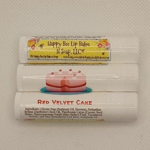 All natural lip balm/ RED VELVET CAKE/ flavored lip balm/ chapstick