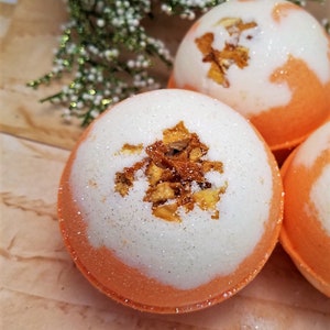 MIMOSA large Bath Bombs/ organic skin care/ self care/bath bomb/ organic bath bombs