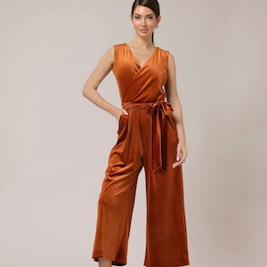 Velvet jumpsuit women wide leg jumpsuit, bridesmaid jumpsuit sleeveless backless jumpsuit, cocktail jumpsuit