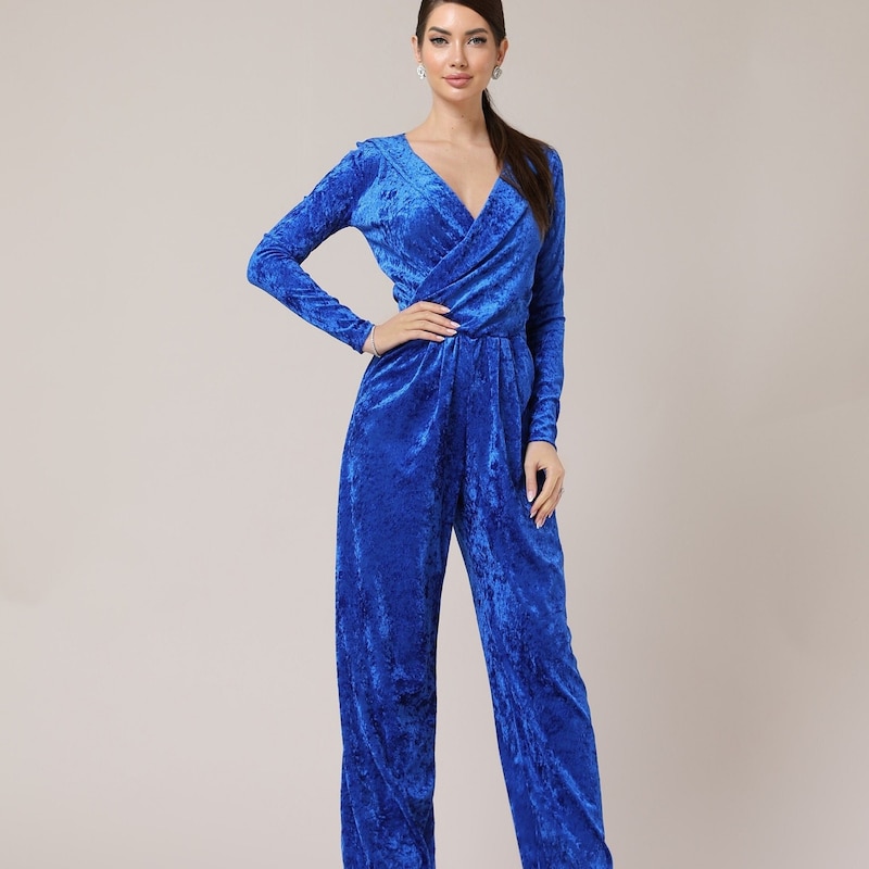 Royal Blue Jumpsuit Etsy
