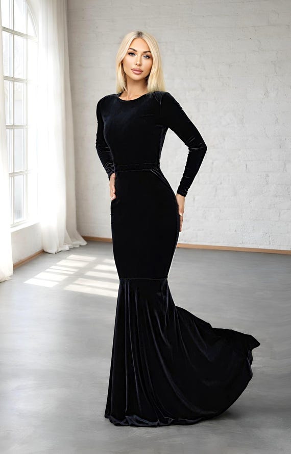 beaded short wedding dress Sparkle Long Sleeves Blue Velvet Dress Zara beach Tulle Lining Size_Apparel:36