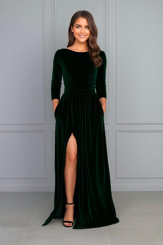 green emerald velvet dress Miss October Dress| Ready To Ship – Nikki Vs Nicole