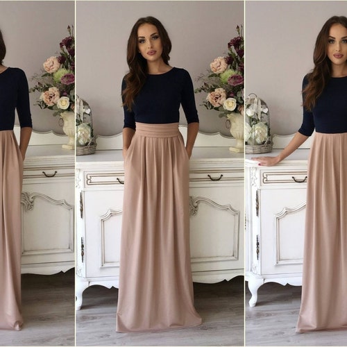 cappuccino Brownish Maxi Dress 