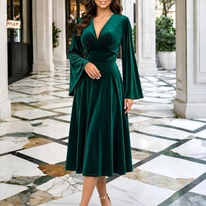 Velvet Emerald Green Bridesmaid Dress - Etsy