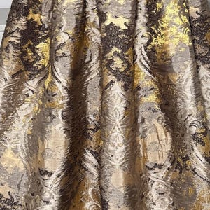 Bronze Jacquard Midi Skirt, Elegant Pleated Tea Length Skirt, Box pleat brown brocade skirt, Bronze Jacquard Midi Skirt, Elegant Pleated Skirt High Waisted, Evening Skirt