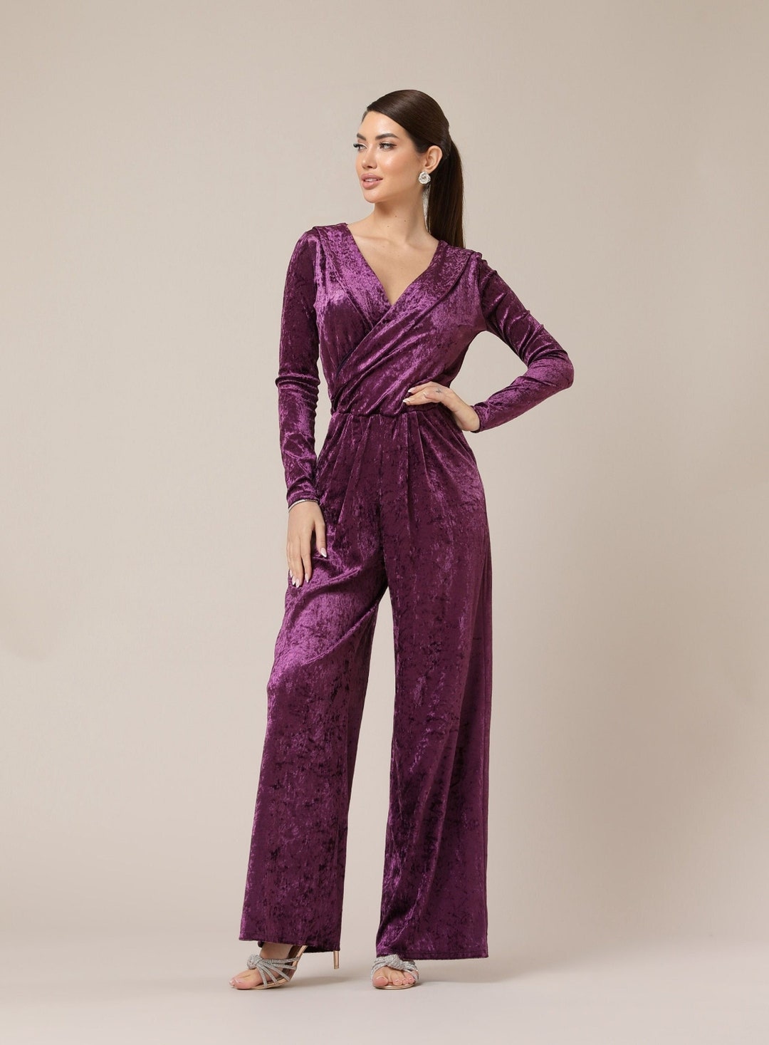 Maniche Lunghe Tuta Elegante Gamba Stretta Tuta Formale A Maniche