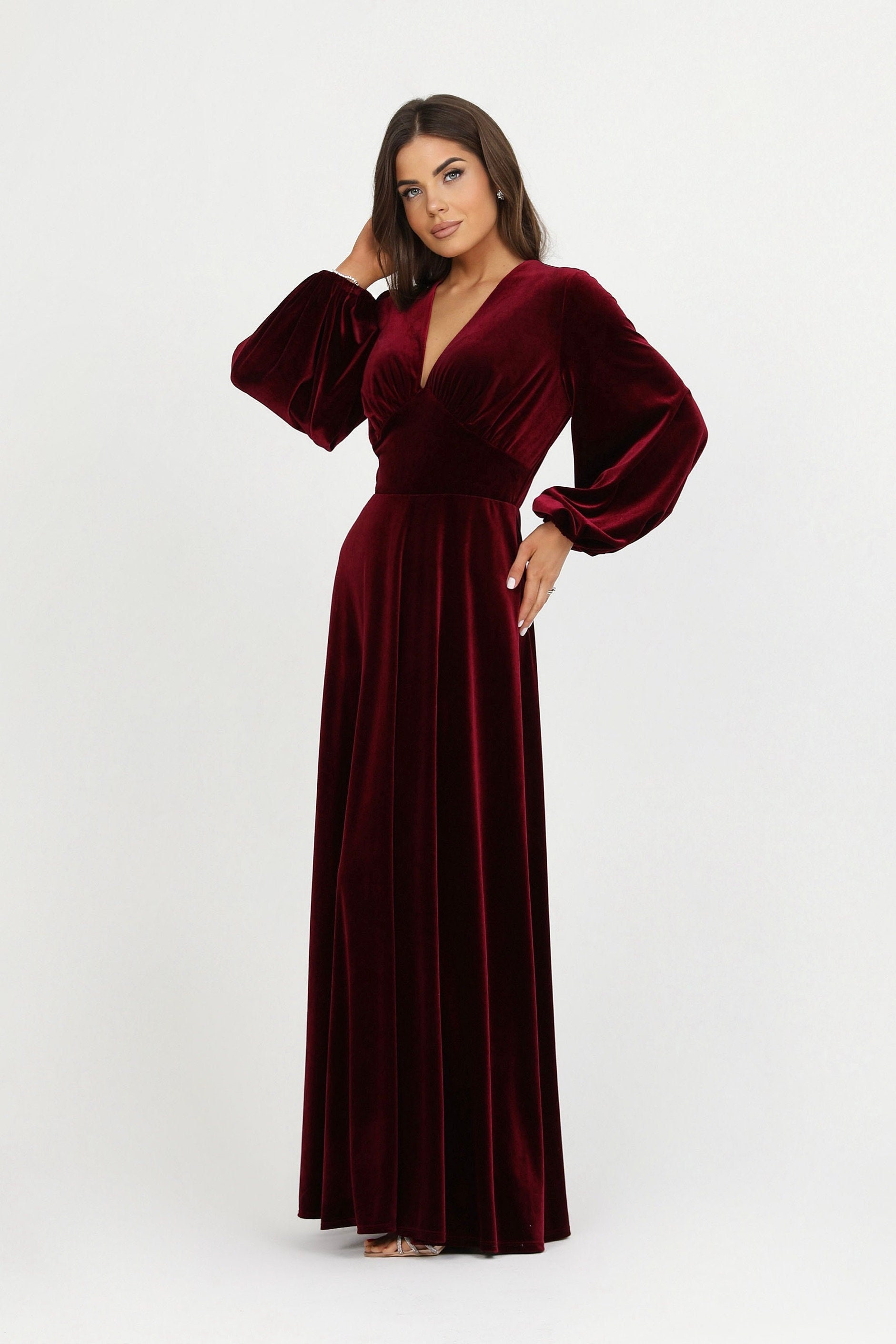 long sleeve maxi linen dress women White Linen Maxi Dress - Two-Layered Oversized Soft Fit C554