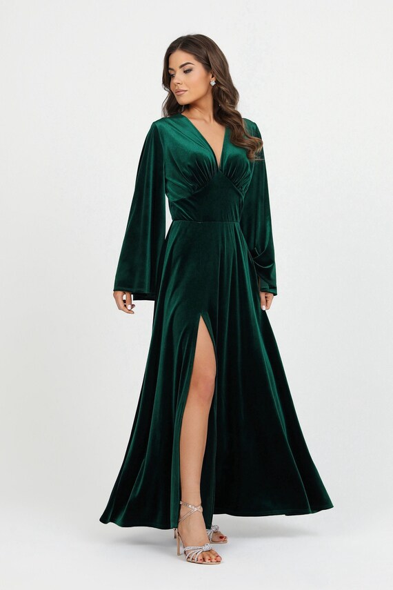 bell sleeve formal dress La Femme 29999 Prom Dress - Black main image 0