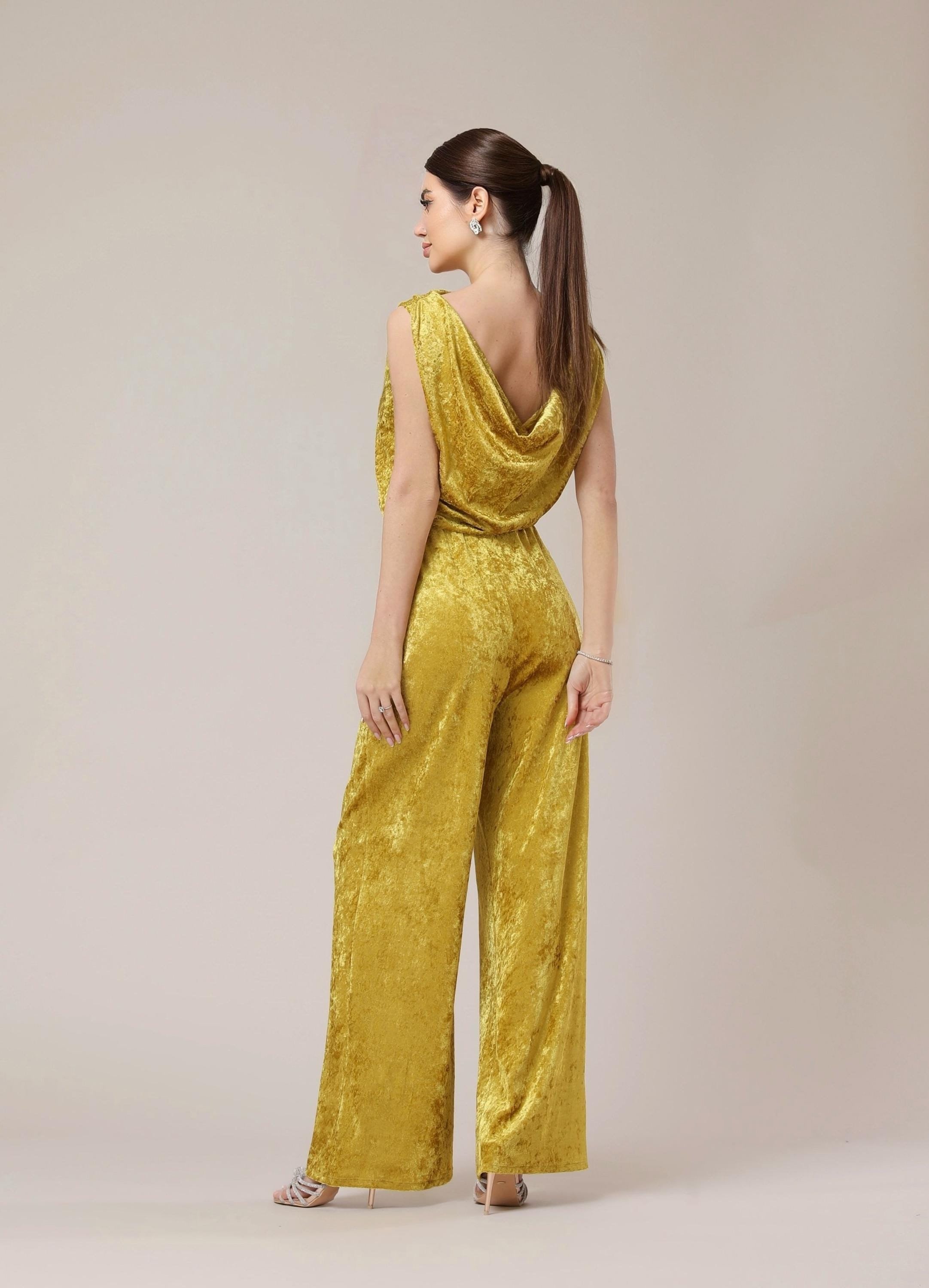 Gold sequin jumpsuit France