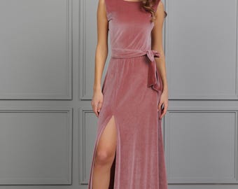 velvet dusty rose bridesmaid dresses CAMO short dress with Pickup overskirt SIZES 2 to 18