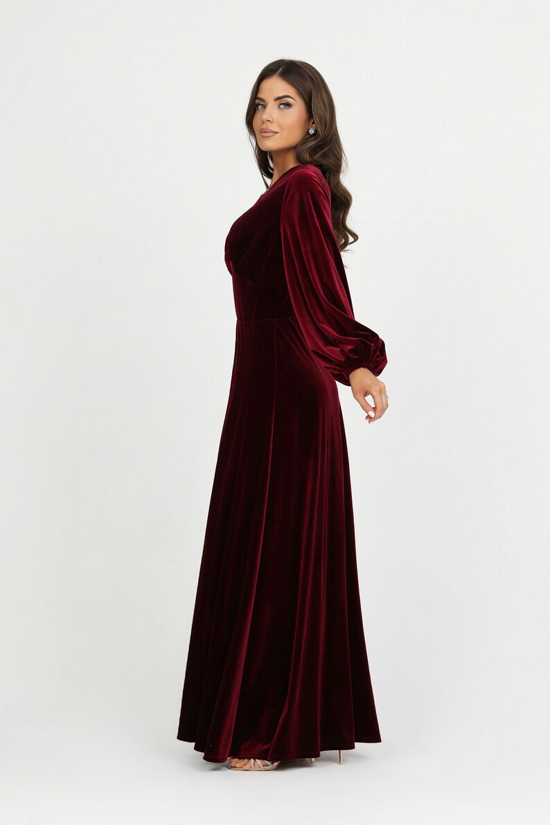 bridesmaid velvet dress, maxi dress, cocktail dress, long sleeve, party dress, maid of honor, mother of the bride, bodycon dress, dress wedding guest, occasion dress, wedding dress, reception dress, elegant dress, formal dress, velvet long dress