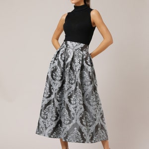 Ball Skirt, Jacquard Skirt, Formal Skirt, Long Skirt, High Waist Skirt, Evening Skirt, Khaki Skirt, Skirt With Pockets, Woman Skirt With Pleats, Party Skirt, Elegant Skirt, Party Wear, Wedding Guest Skirt,
midi skirt, stage skirt, cocktail skirt