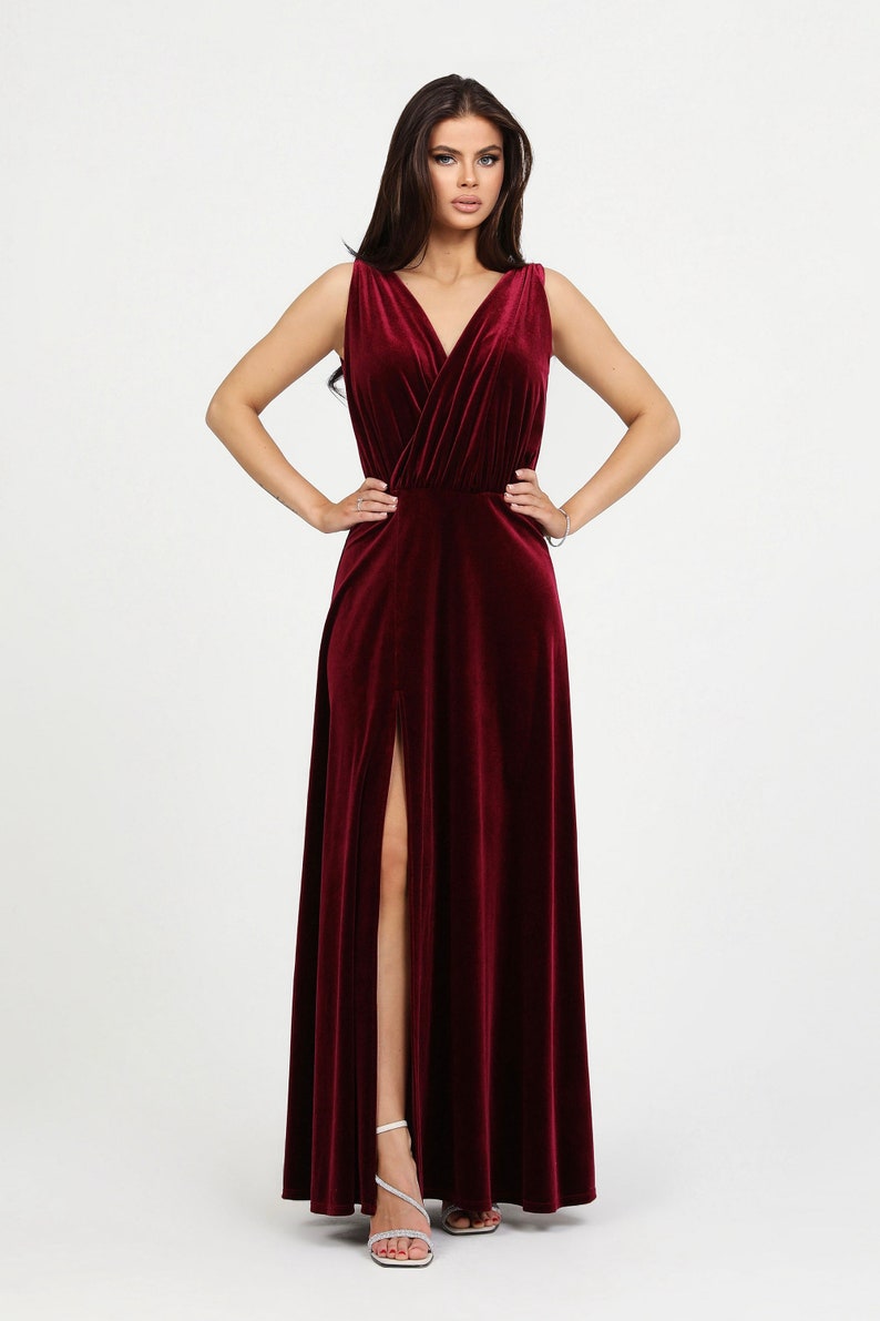 bridesmaid velvet dress, maxi dress, cocktail dress, long sleeve, burgundy dress, maid of honor, mother of the bride, bodycon dress, dress wedding guest, occasion dress, wedding dress, reception dress, elegant dress, formal dress, velvet long dress