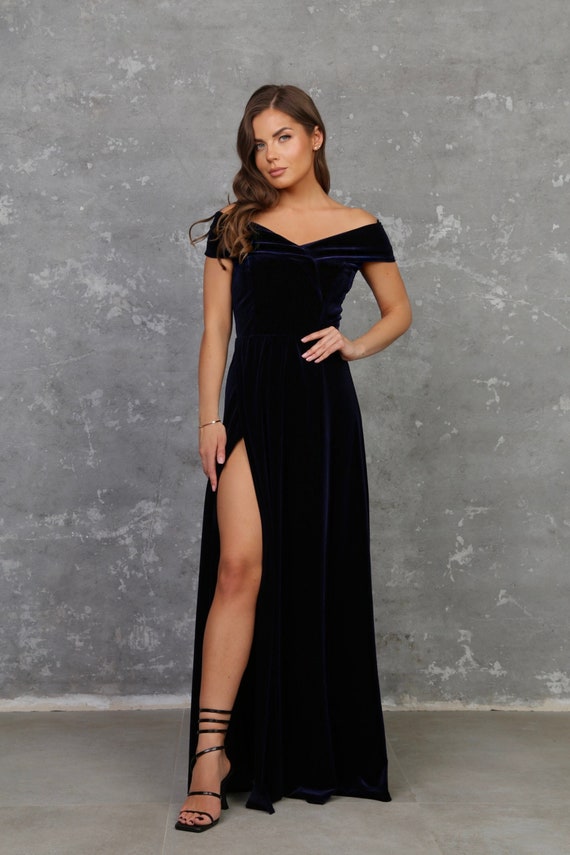 Sexy Sweetheart Mermaid Black Velvet Bridesmaid Dresses – MyChicDress