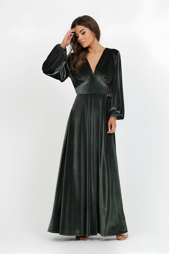 chinese dress ladies BALLOON SLEEVE MAXI DRESS (Sun yellow)  EDIT
