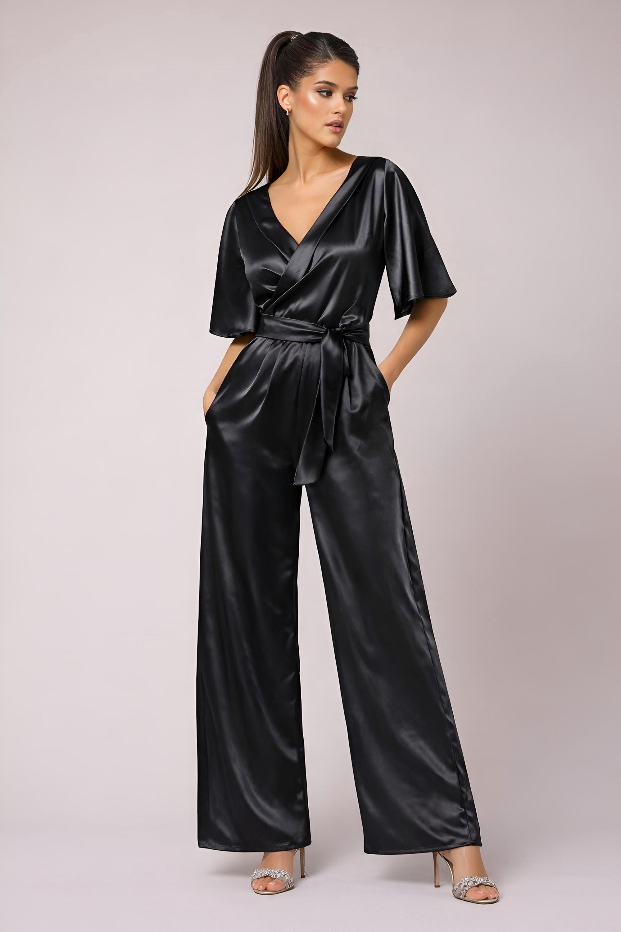 Satin Wide Leg Jumpsuit