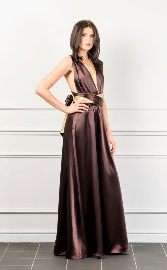 satin multiway dress