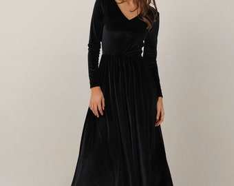 princess polly baby blue dress Black Velvet Bodycon Dress Long Sleeve