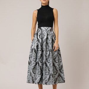 Ball Skirt, Jacquard Skirt, Formal Skirt, Long Skirt, High Waist Skirt, Evening Skirt, Khaki Skirt, Skirt With Pockets, Woman Skirt With Pleats, Party Skirt, Elegant Skirt, Party Wear, Wedding Guest Skirt,
midi skirt, stage skirt, cocktail skirt