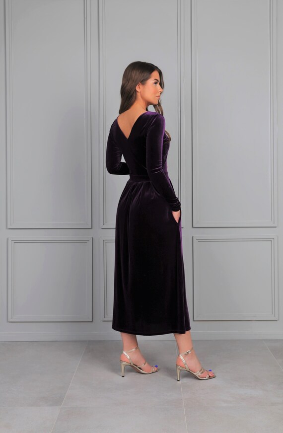 mid calf long sleeve dresses