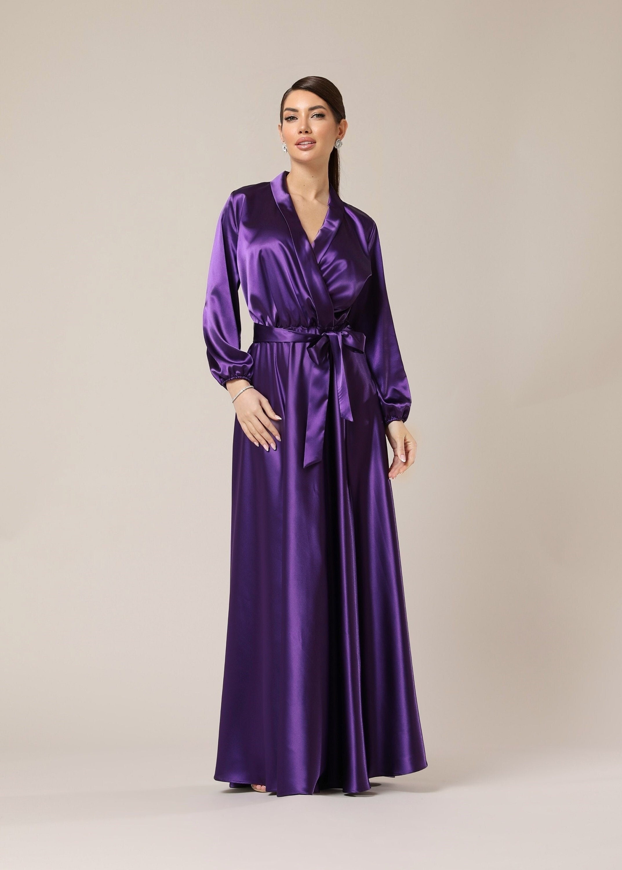 dark purple satin maxi dress Cheryl Dark Purple Maxi Dress