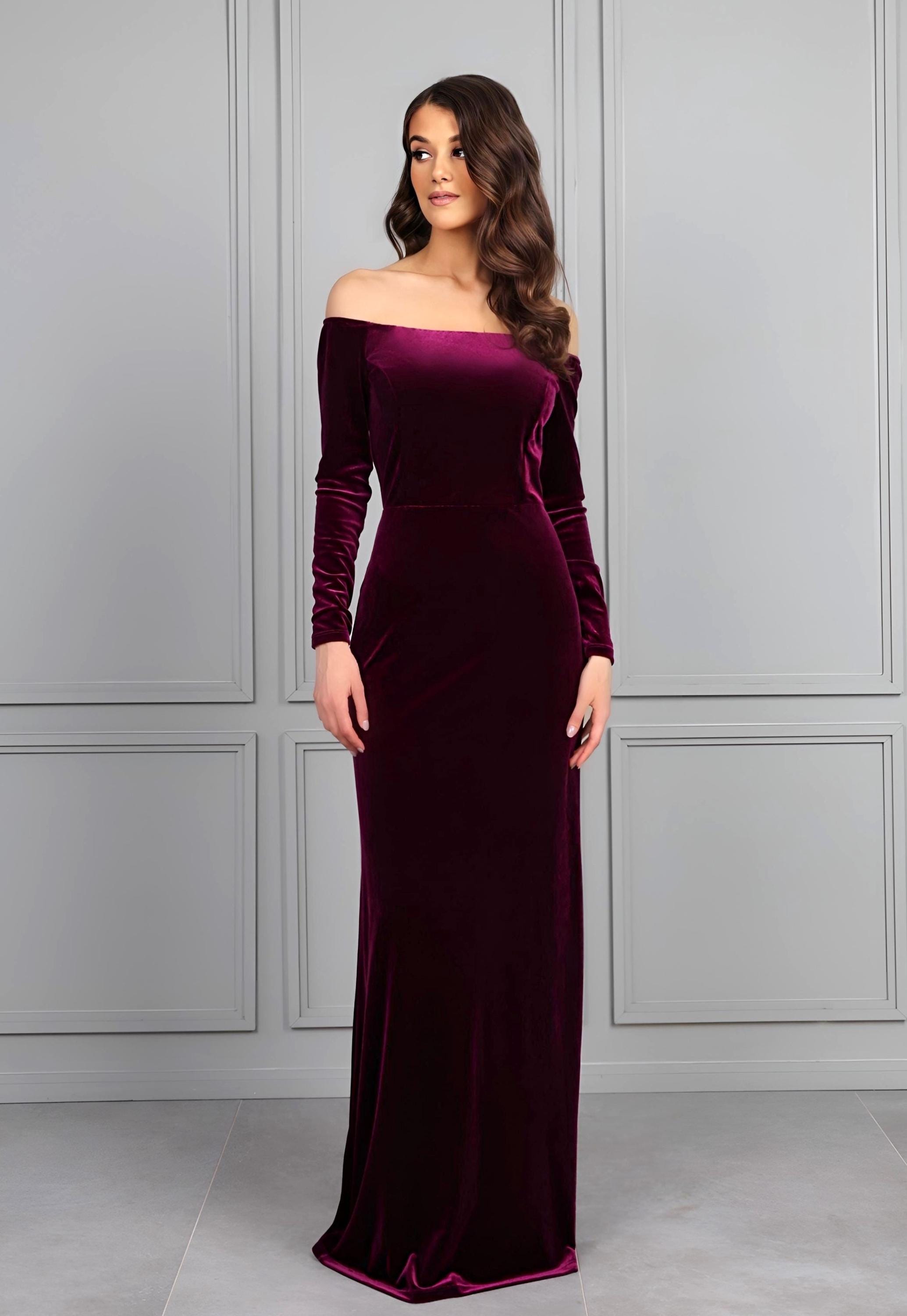 Mother of the bride velvet dress