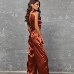 jumpsuit satin jumpsuit party jumpsuit for woman wide leg jumpsuit formal jumpsuit bridesmaid jumpsuit elegant jumpsuit cocktail jumpsuit wedding guest jumpsuit party wear occasion maid of honor jumpsuit wedding prom romper women date night jumpsuit