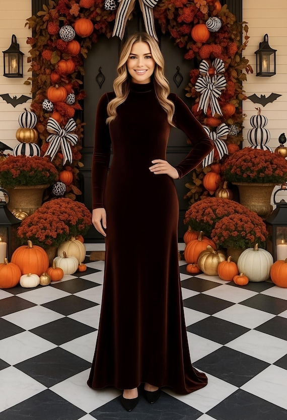 Velvet Brown Dress, Maxi Dress High Neck, Long Sleeve Formal Dress, Velvet Bridesmaid Dress, Wedding Guest Dress - Etsy New Zealand Velvet Brown Dress, Maxi Dress High Neck, Long Sleeve Formal Dress, Velvet Bridesmaid Dress, Wedding Guest Dress - Etsy New Zealand