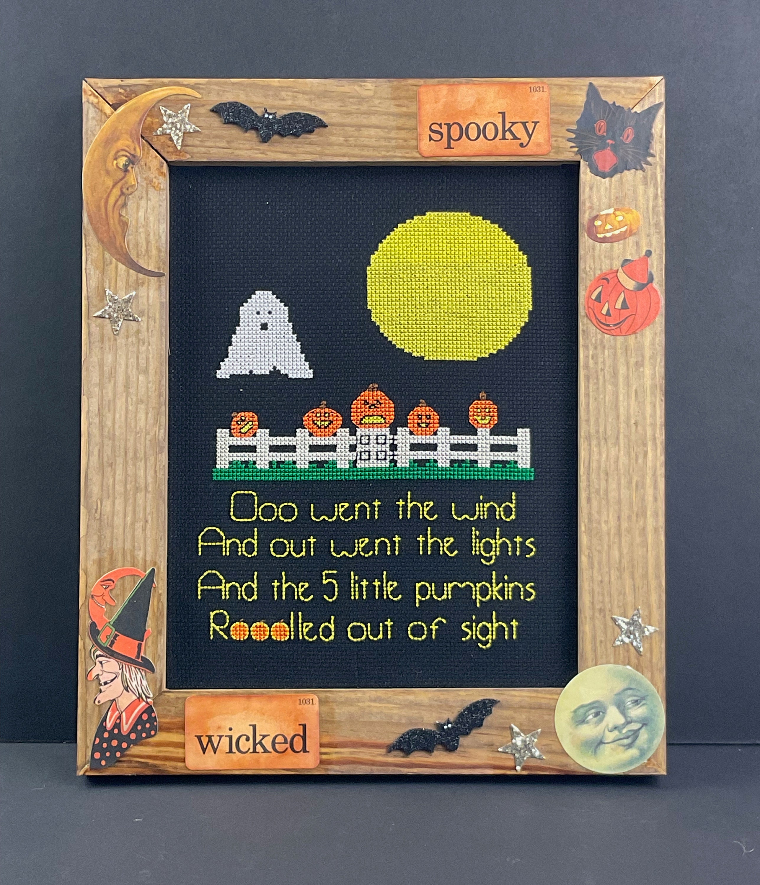 5 Little Pumpkins Halloween Cross Stitch PDF Pattern for Kids and ...