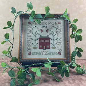 Red House Sampler PDF Cross Stitch Pattern Download