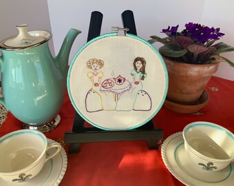 Curlylocks and Miss Eliza Muffet Have A Teaparty